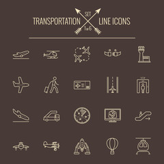Transportation icon set.