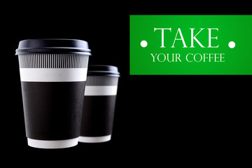 paper cup of coffee or tea