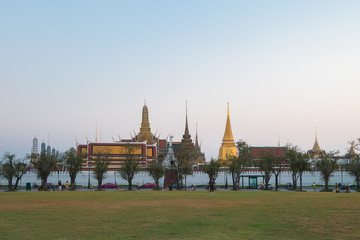 Wat Phra Kaew sunset Bangkok,Thailand