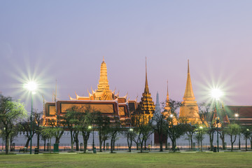 Wat Phra Kaew sunset Bangkok,Thailand