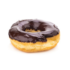 chocolate donuts on white background