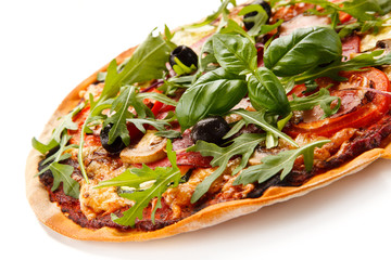 Pizza on white background 