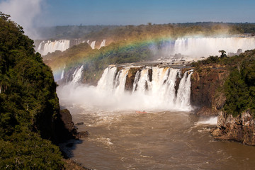 Rainbow in Iguazu falls national park