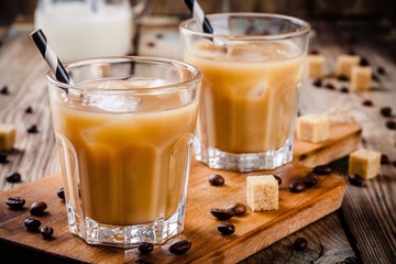 Iced coffee in glass