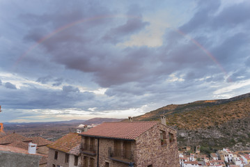 Fototapeta na wymiar View from Vilafames Castle (Castellon, Spain).