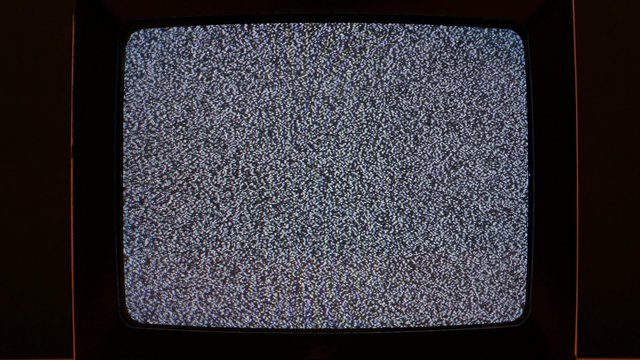 Old television noise filmed in 4K Ultra HD