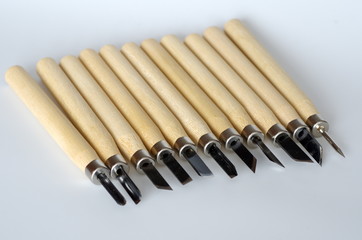 Knife set for carving