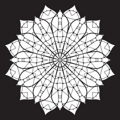 Obraz premium Black and white abstract pattern, mandala.