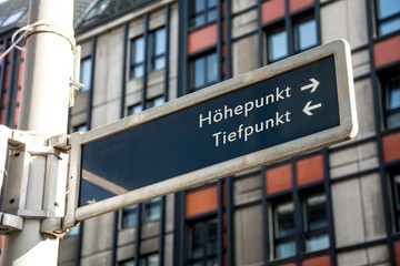 Fototapeta premium Schild 61_Höhepunkt