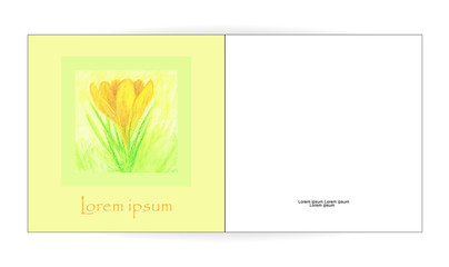 Flower greeting card. Wedding invitation