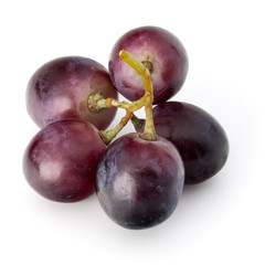 Red grape berry bunch isolated on white background cutout