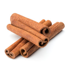 cinnamon stick spice isolated on white background closeup