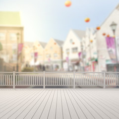 Balcony And Terrace Of Blur Exterior Background