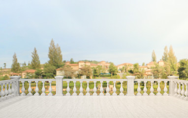 Naklejka premium Balcony And Terrace Of Blur Exterior Background