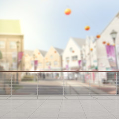 Balcony And Terrace Of Blur Exterior Background