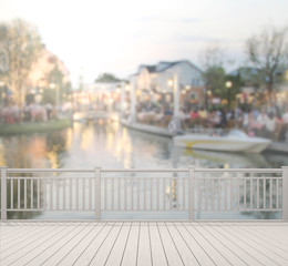 Balcony And Terrace Of Blur Exterior Background
