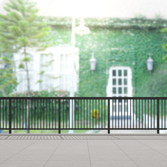Fototapeta na wymiar Balcony And Terrace Of The Exterior Background