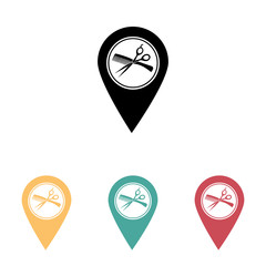 Map pointer  Hairdressers  icon