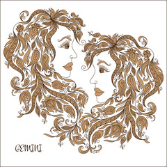 Fototapeta premium Zodiac sign - Gemini.