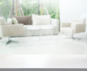 Table Top And Blur Interior of Background