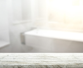 Table Top And Blur Interior of Background