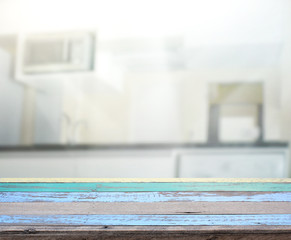 Table Top And Blur Interior of Background