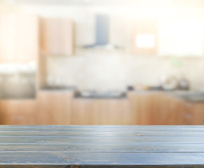Table Top And Blur Interior of Background