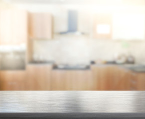 Table Top And Blur Interior of Background