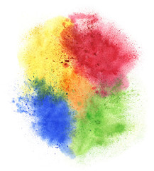 colorful paint splashes