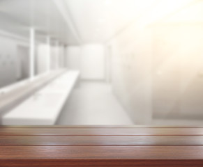 Table Top And Blur Interior of Background