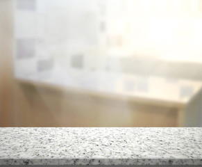 Table Top And Blur Interior of Background