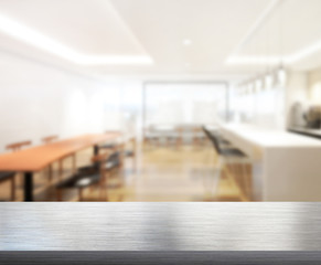 Table Top And Blur Interior of Background