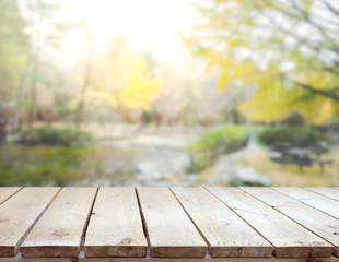 Table Top And Blur Nature of Background