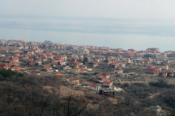 Nessebar, Bulgaria, February 2016. Panoramic view from the top.