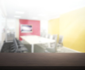 Table Top And Blur Office of Background