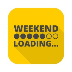 Weekend Loading icon with long shadow