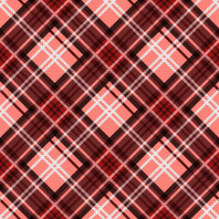 Seamless diagonal pattern in red and white