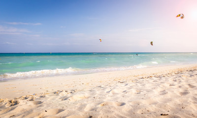 Caribbean kitesurfing