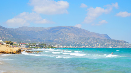 Fototapeta na wymiar The shore of the Aegean Sea.