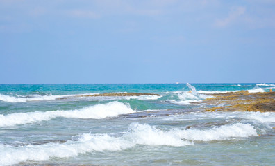 Aegean Sea and blue sky.