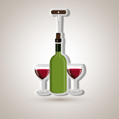 wine icon design 