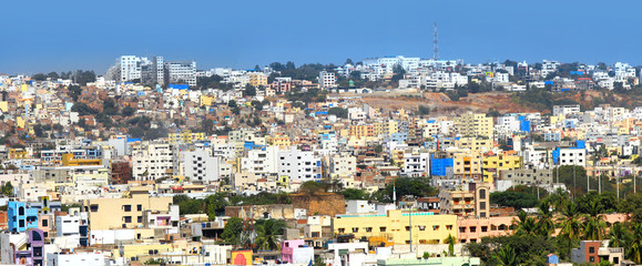 Hyderabad city panoramic view