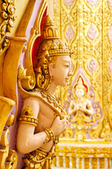 Angel / Statue of angel in temple, Wat Yai Chai Mongkol, Roy Ed, Thailand.