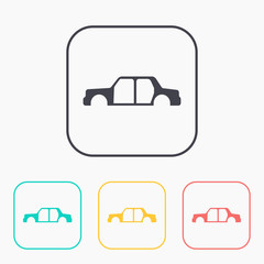 icon of car body color set