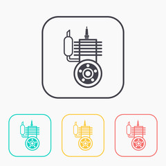 icon of engine color set