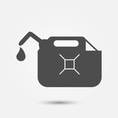 Jerrycan oil. Petrol fuel can.Vector icon