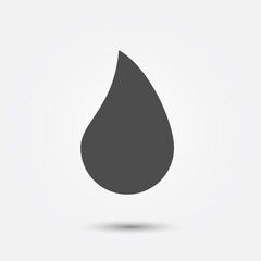 Drop icon, vector illustration. Flat design styleDrop icon, vect