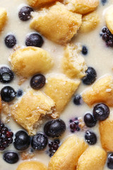 Blueberry cheesecake with ladyfinger biscuits