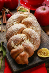 Festive bread on the table
