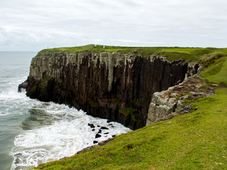 Cliffs on the beach in Southern Brazil